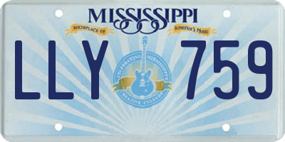 MS license plate LLY759