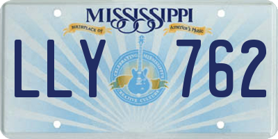 MS license plate LLY762