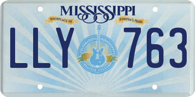 MS license plate LLY763