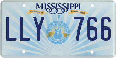 MS license plate LLY766