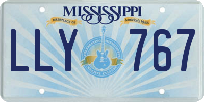 MS license plate LLY767