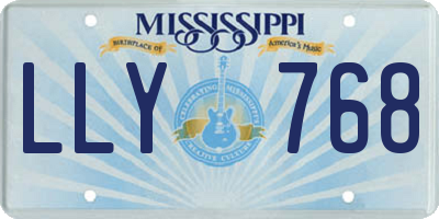 MS license plate LLY768