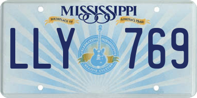 MS license plate LLY769