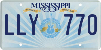 MS license plate LLY770