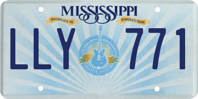 MS license plate LLY771