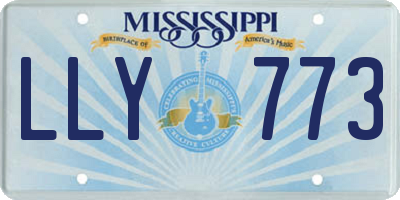 MS license plate LLY773