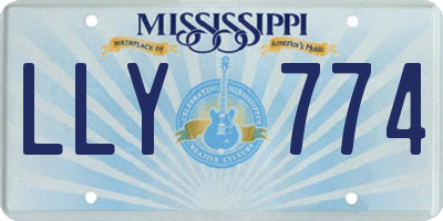 MS license plate LLY774