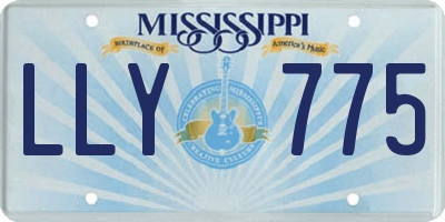 MS license plate LLY775