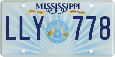 MS license plate LLY778