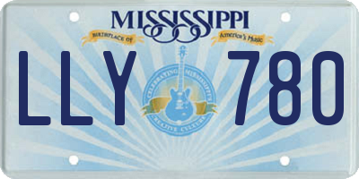 MS license plate LLY780