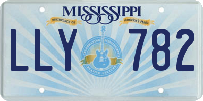 MS license plate LLY782
