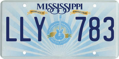 MS license plate LLY783
