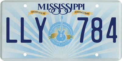 MS license plate LLY784