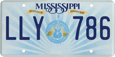 MS license plate LLY786