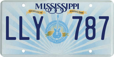 MS license plate LLY787