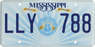 MS license plate LLY788