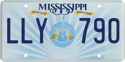 MS license plate LLY790