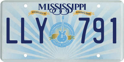 MS license plate LLY791