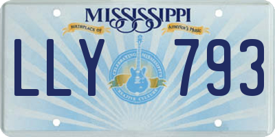 MS license plate LLY793
