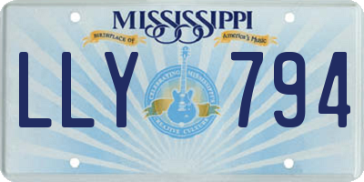 MS license plate LLY794