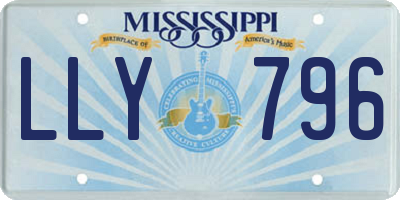 MS license plate LLY796