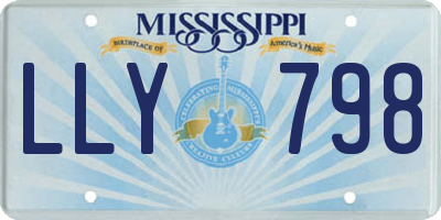 MS license plate LLY798