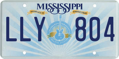 MS license plate LLY804