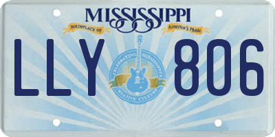 MS license plate LLY806