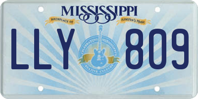 MS license plate LLY809