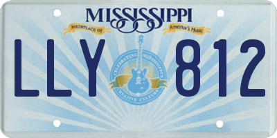 MS license plate LLY812
