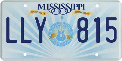 MS license plate LLY815