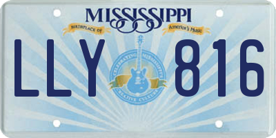 MS license plate LLY816