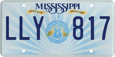 MS license plate LLY817