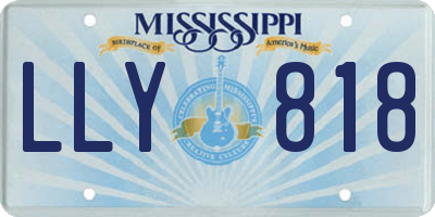 MS license plate LLY818