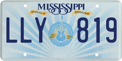 MS license plate LLY819