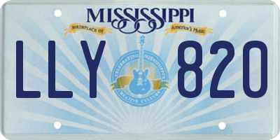 MS license plate LLY820