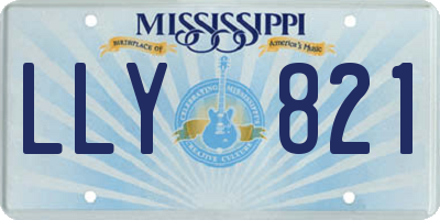 MS license plate LLY821