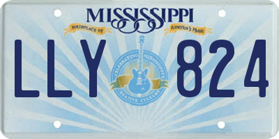 MS license plate LLY824