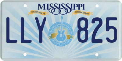 MS license plate LLY825