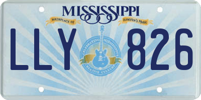MS license plate LLY826