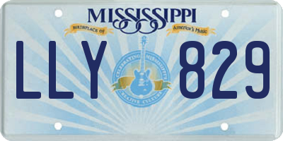 MS license plate LLY829