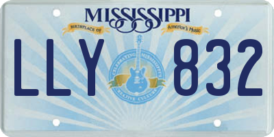 MS license plate LLY832