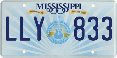 MS license plate LLY833