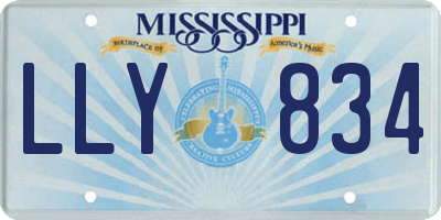 MS license plate LLY834