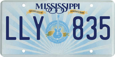 MS license plate LLY835