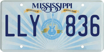 MS license plate LLY836