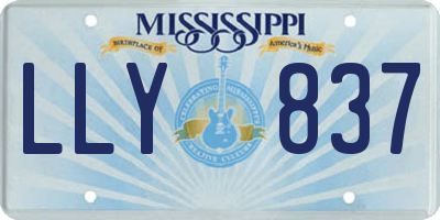 MS license plate LLY837