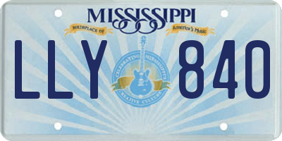MS license plate LLY840
