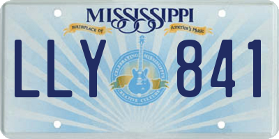 MS license plate LLY841
