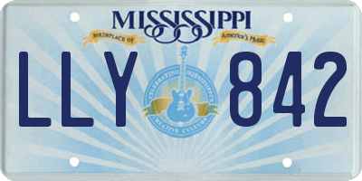 MS license plate LLY842